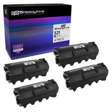 Speedy Compatible Lexmark 521H / 52D1H00 High Yield Black Toner Cartridges 4PK picture