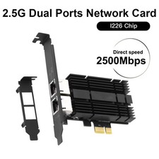 PCI-E 2.5G Dual Port Network Adapter I226 Chip 2500Mbps RJ45 LAN Card Desktop PC picture