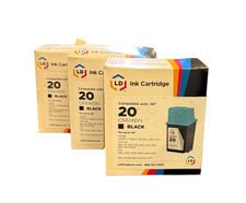 LD Replacement for HP 20 C6614DN BLACK Ink Apollo P2100U P2200 P2300U+ [3PACK] picture