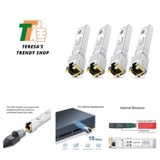 4Pack 10GBASE-T SFP+ to RJ45 Copper Module Mini-GBIC Transceiver for Cisco SF... picture