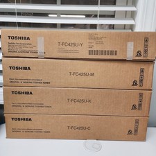Toshiba TFC425 Complete Toner Cartridges Set Yellow Magenta Cyan, Black picture