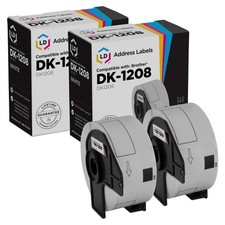 LD Compatible Brother DK-1208 2 Rolls of Address Labels / 1.4 in x 3.5 in picture