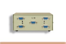 VGA HD15 ABCD Switch Box Rotary Dial Heavy Duty picture