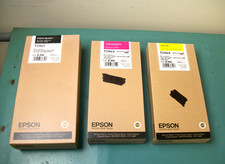 LOT OF 3 - EPSON Stylus Pro UltraChrome HD 350ml Print Cartridges. NEW. RF picture