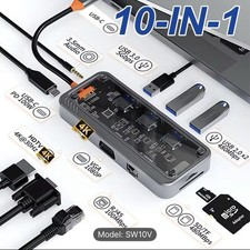 USB-C Hub with 4K HDTV And VGA Display, Featuring High-Speed USB And USB-C picture
