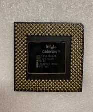 Intel Vintage Celeron 500MHz/66/128 FV80524RX500128 SL3FY Socket FC 370 Gold Pin picture