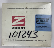 ZOOM MODEL 3049 EXTERNAL RS-232 56K V.92/V.90 FAXMODEM picture