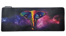 Large RGB Gaming Mouse Pad 300x800 Space Galaxy Elephant Extended Desk Mat LED picture