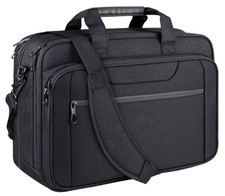 Maletín expandible 17.3″ impermeable, bandolera para portátil y viajes negro picture