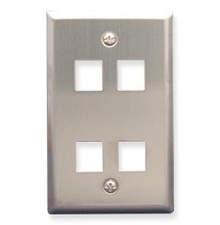 ICC Faceplate stainless steel1-gang4-port TDICC-IC107SF4SS Home Improvement picture