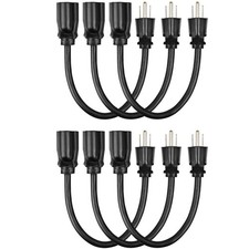 6x18 AWG AC Power Extension Cable 13 Amp 125V 1625W Safe Durable Electrical Cord picture