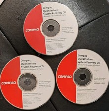 Windows XP Home Compaq QuickRestore System Recovery CD's 1,4,5   picture