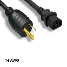 6 feet 14AWG Power Cable NEMA L6-20P Locking to IEC60320 C13 15A/250V High Volt picture