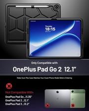 Poetic For OnePlus Pad Go 2 Case 2025 Kids Friendly Silicone Cover Black picture