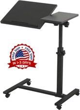 Escritorio Con Ruedas Portatil Ajustable Mesa Para Laptop ט Computadora De Cama picture