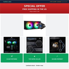 Thermalright FW 240 Black ARGB 240mm AIO CPU Liquid Cooler with IPS LCD Screen picture