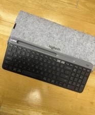 Logitech K580 Slim Wireless Keyboard,  Black Perfect Condition, Felt Travel Case picture