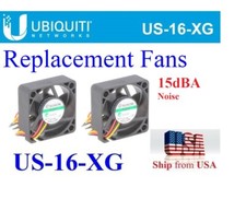 2x New Quiet Replacement Fans for Ubiquiti UniFi Switch US-16-XG picture