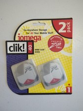 2 Pcs Vintage Iomega Clik 40mb Discs Rare In Original Sealed Package picture