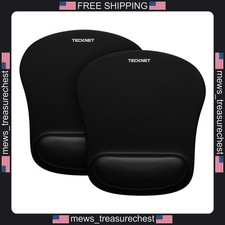 Tecknet 2 Pack Gaming Mouse Pads with Wrist Support, Waterproof, Non-slip picture
