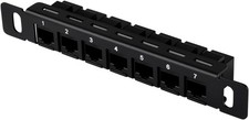 🔥GeeekPi 7 inch 0.5U 7-Port Patch Panel, CAT6 Network Patch Panel Rack Mount🔥 picture