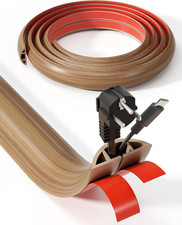 5Ft Floor Cord Cover, Wood Grain, Brown Wood, 1.97Inchw*0.47Inchh | Cord Covers picture