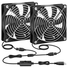 USB Cooling Fan 120Mm 2 Packs, 5V Brushless Quiet Fan with Speed Controller picture