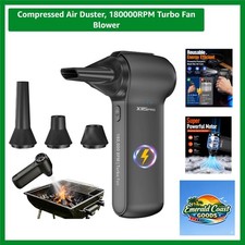 Powerful Cordless Air Duster - 180,000 RPM Solution for Electronics & Vehicles picture