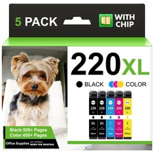 5PK T220XL 220XL Ink For Epson XP-420 XP-320 XP-424 WF2630 WF2660 WF2760 printer picture
