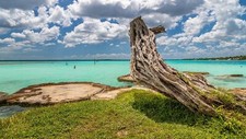 Landscape nature sky lake grass clouds bacalar mexico Custom Gaming Mat Desk picture