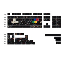 1.7mm Thickness Cherry Profile Black Coolboys Dye Subs PBT Keycap Set picture