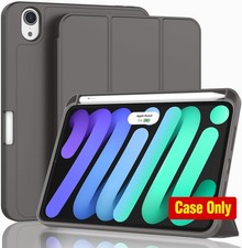 ZryXal iPad Mini 7 2024 & Mini 6 2021 Case, Space Gray, Pencil Holder, Auto Slee picture