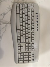Vintage Microsoft Internet Keyboard RT9443 V 56TW PS/2 Wired White TESTED WORKS picture