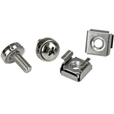 StarTech 100 Pkg M5 Mounting Screws and Cage Nuts for Server Rack Cabinet, TAA picture