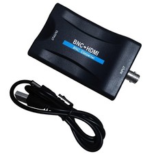 Meekwds Coax to Hdmi Adapter,BNC HDMI Converter,CVBS PAL/NTSC BNC Black  picture