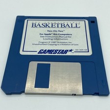 1987 GBA Championship basketball APPLE IIGS  Floppy Disk HTF VTG untested picture
