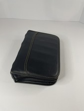 Vintage Case Logic Black Faux Leather CD DVD Binder Case Storage Organizer 64 CD picture