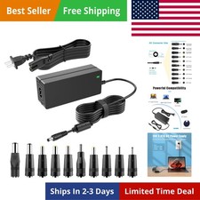 19V DC Power Supply 19V 3.42A Power Adapter for 65W 45W Laptop Monitor Speake... picture
