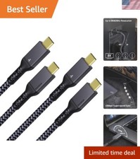 Versatile 2 Pack Thunderbolt 4 Cable 6.6Ft - 40Gbps Data Transfer & Fast Charge picture