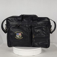 Vtg Pebble Beach 100th US Open 2000 Tiger Woods Leather Msngr Briefcase Satchel picture