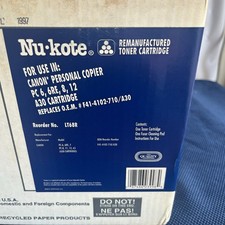 Toner Cartridge 1997 NuKote Re-Mfg'd Canon A30 LT68R -PC-6/PC-12 + Fuser Pad NOS picture