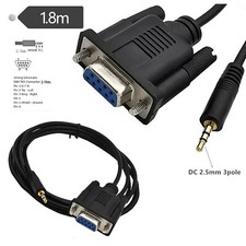 RS232 DB9 9 Pin Female To TRS 2.5mm Male Stereo Serial Data Converter Cable 6Ft picture
