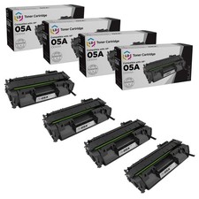 LD 4pk Comp HP 05A CE505A Black Toner Cartridge for Laserjet P2035n P2055 P2055X picture