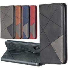 Luxury Splice Leather Wallet Cover Case For 16 15 14 13 12 11 Pro Max XS XR 16E picture