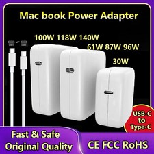 30W 61W 87W 96W 100W 118W 140W USB-C Laptop Charger For Macbook Pro  picture