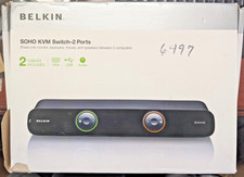 Open Box Belkin SOHO KVM Switch F1DS102L VGA & USB 2 Ports  picture