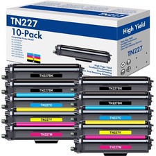 10PK TN227 TN223 Toner Set + 2 Black w/Chip for Brother MFC-L3770CDW picture