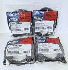 4PACK TRIPP LITE P502-006 SVGA MONITOR GOLD CABLE W/RGB COAX HD15 MALE/MALE 6FT picture