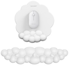 TECKNET Cloud Mouse Pad with Wrist Rest, Ergonomic Large, White picture