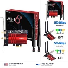 WiFi 6E AX210 PCI-E WiFi Network Card BT5.3 160MHz Tri-Band Expands WiFi into... picture